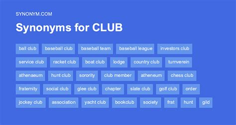 club synonym|another way to say clubs.